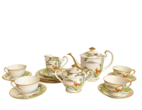 15pc. Kutani Birds of Paradise Tea Set