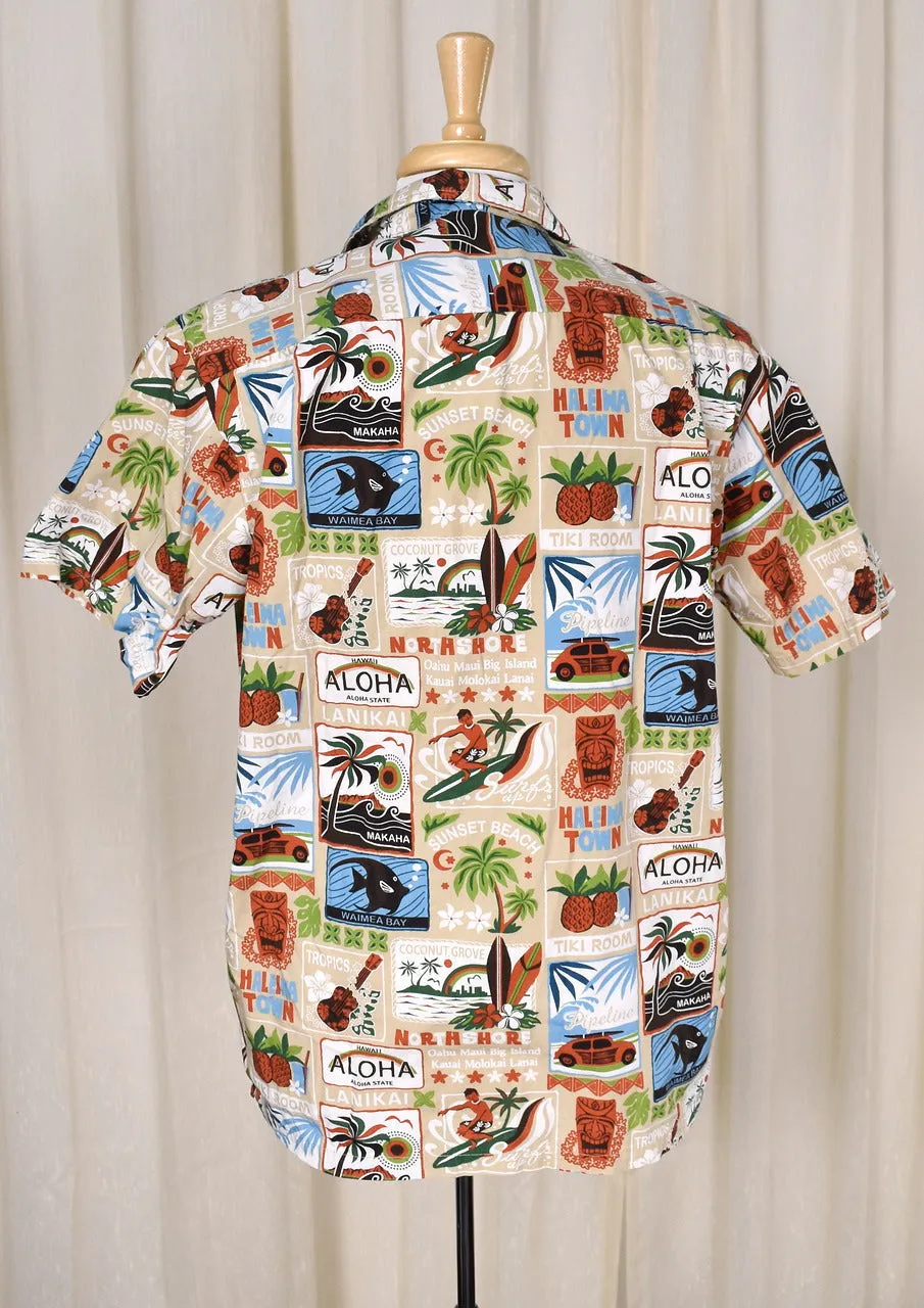 1940s Style Vintage Hawaiian Ad Shirt