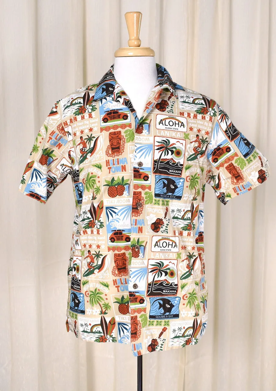 1940s Style Vintage Hawaiian Ad Shirt