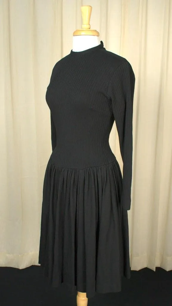 1950s Ribbed Knit LBD