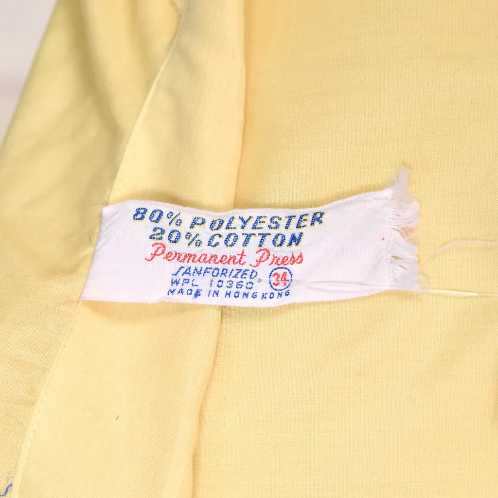 1950s Simple Yellow Vintage Blouse