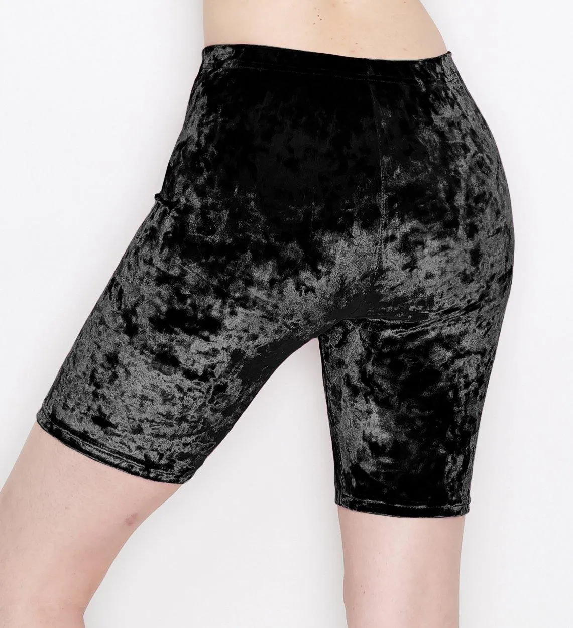 ALWAYS Women's Crushed Velvet Shorts — Buttery Soft Comfortable Sexy Stretchy Biker Pants