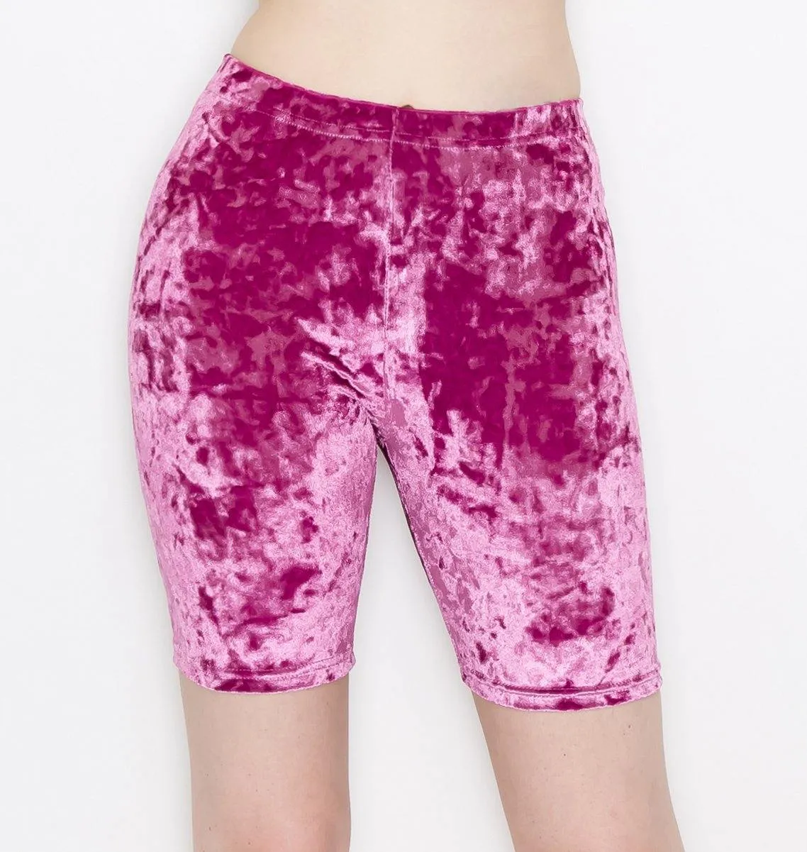 ALWAYS Women's Crushed Velvet Shorts — Buttery Soft Comfortable Sexy Stretchy Biker Pants