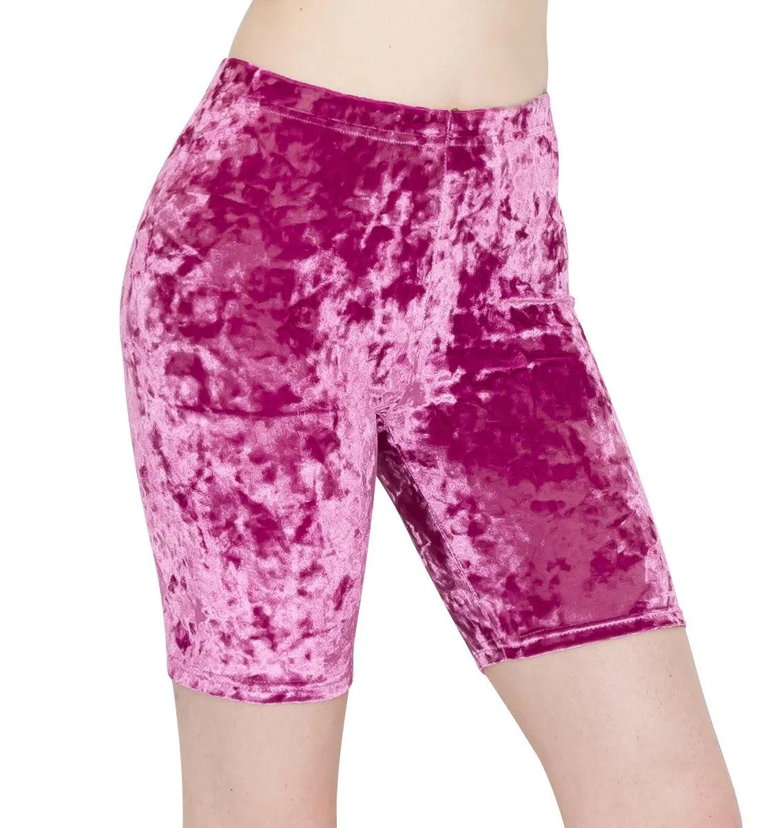 ALWAYS Women's Crushed Velvet Shorts — Buttery Soft Comfortable Sexy Stretchy Biker Pants