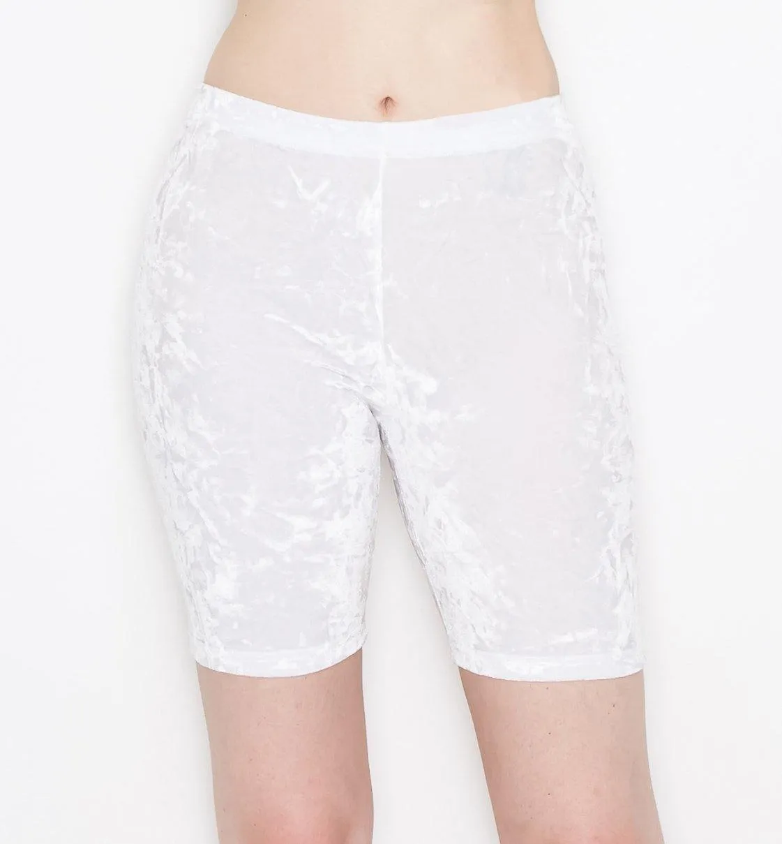 ALWAYS Women's Crushed Velvet Shorts — Buttery Soft Comfortable Sexy Stretchy Biker Pants