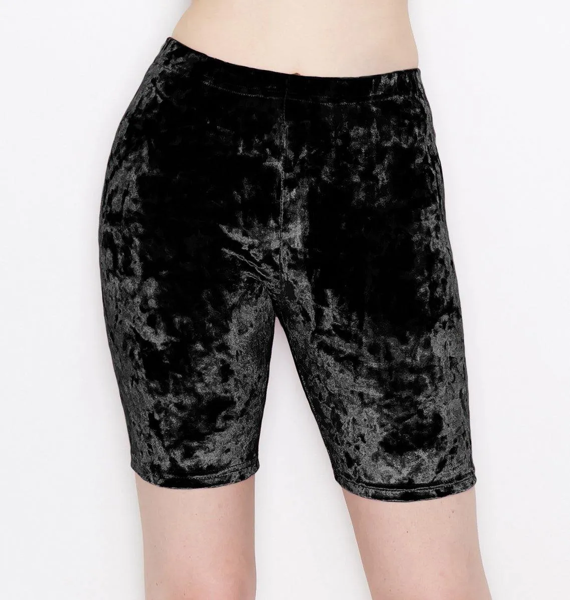 ALWAYS Women's Crushed Velvet Shorts — Buttery Soft Comfortable Sexy Stretchy Biker Pants