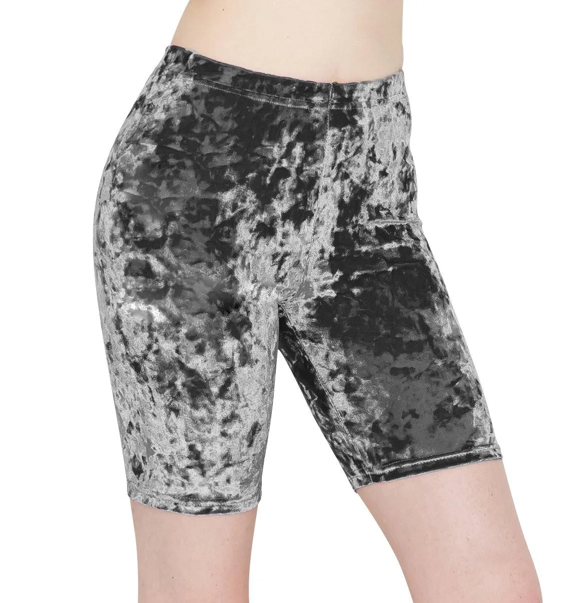 ALWAYS Women's Crushed Velvet Shorts — Buttery Soft Comfortable Sexy Stretchy Biker Pants