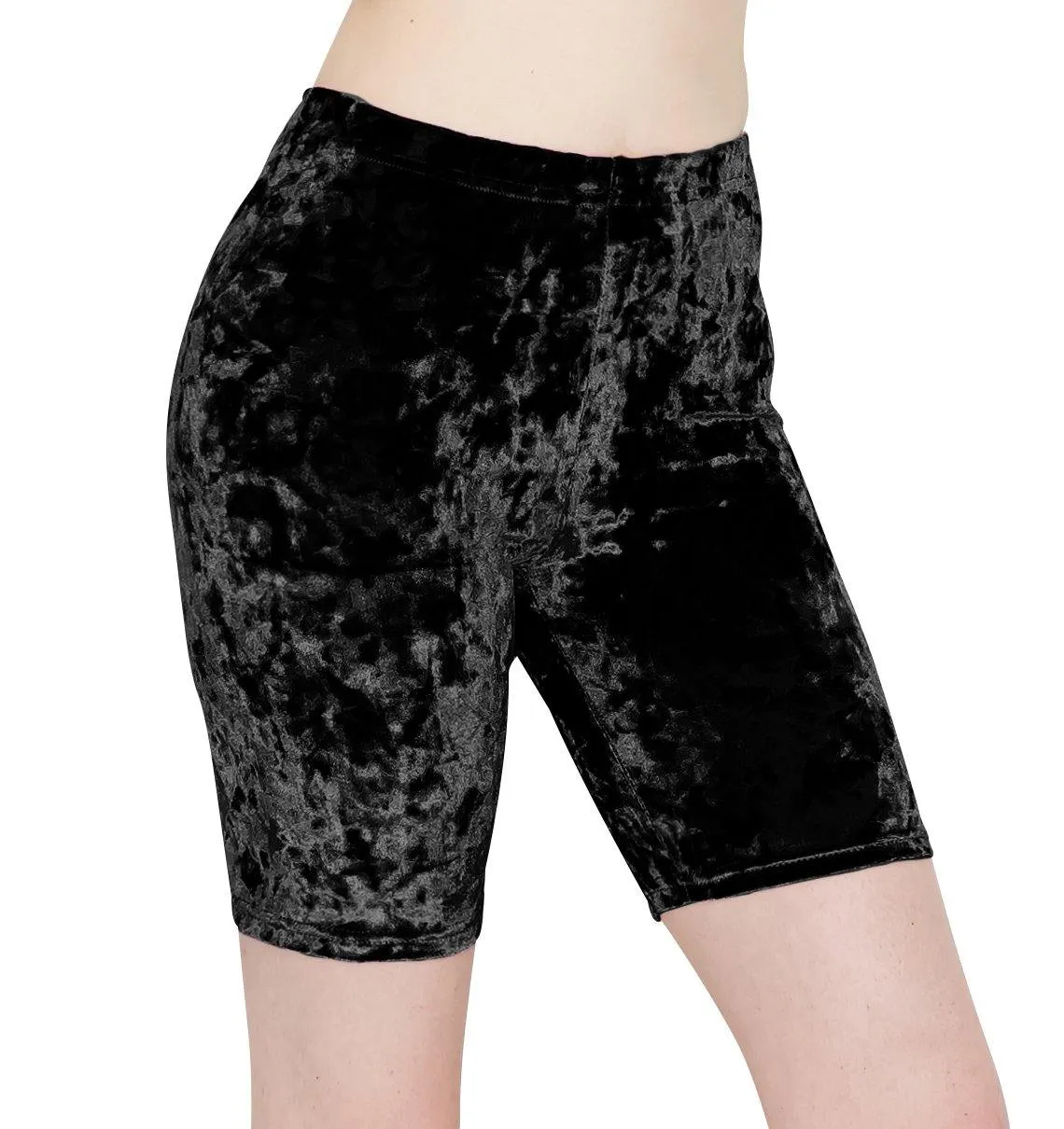 ALWAYS Women's Crushed Velvet Shorts — Buttery Soft Comfortable Sexy Stretchy Biker Pants