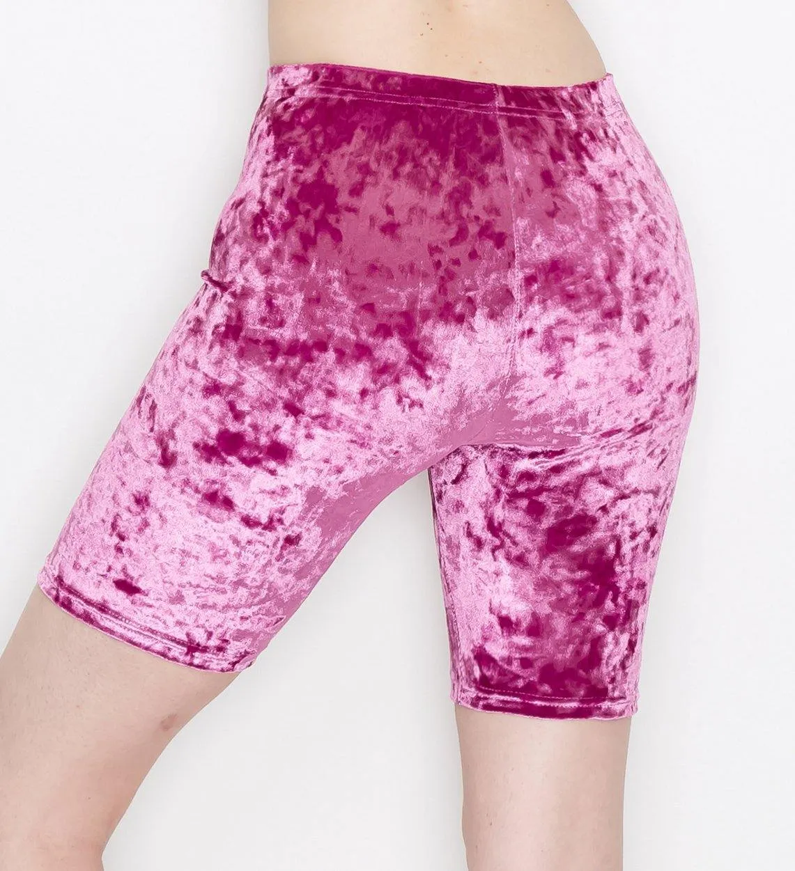 ALWAYS Women's Crushed Velvet Shorts — Buttery Soft Comfortable Sexy Stretchy Biker Pants