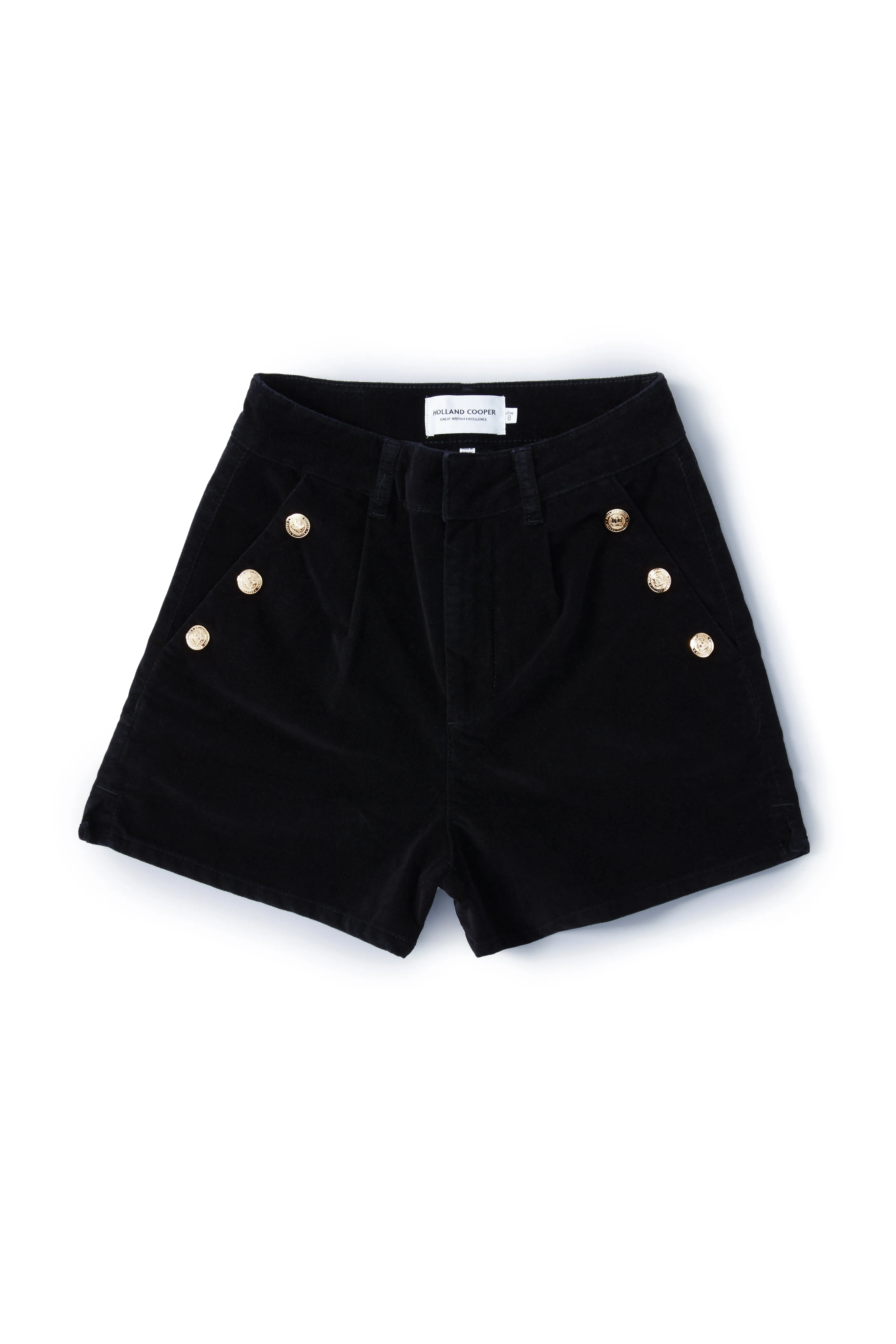 Amoria Velvet Shorts (Black)