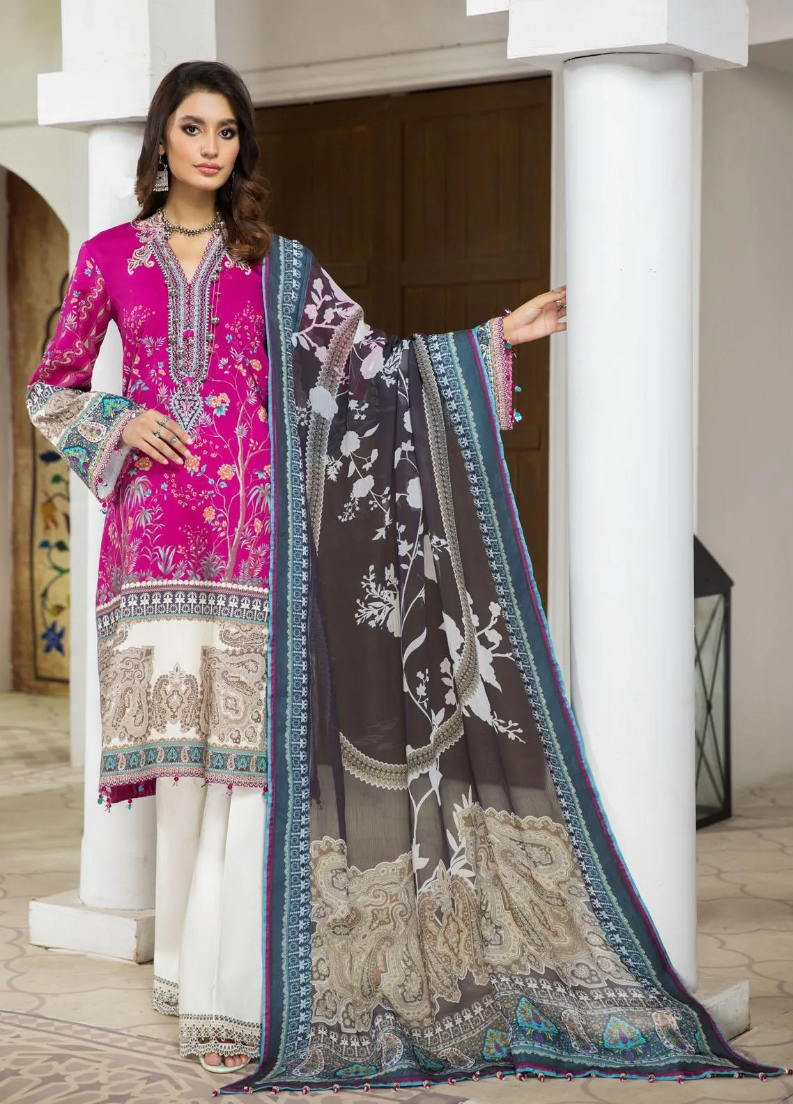 Anaya Unstitched 3 Piece Zulekha