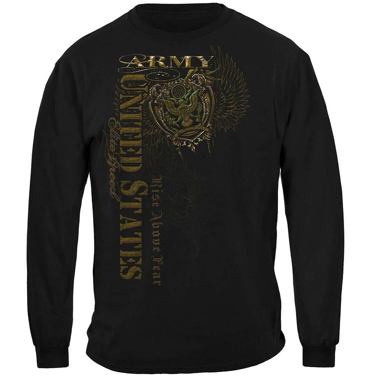 Army Crest Elite Breed Rise Above Fear Premium Long Sleeve