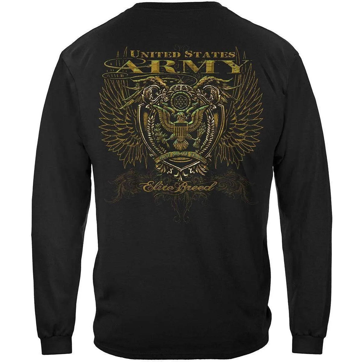 Army Crest Elite Breed Rise Above Fear Premium Long Sleeve