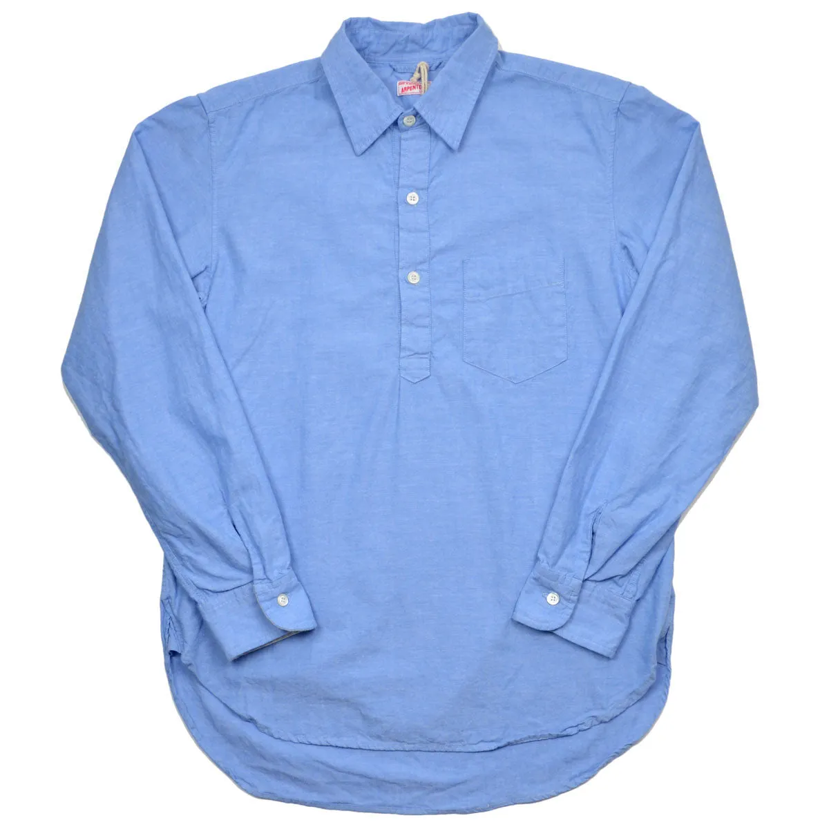 Arpenteur - Grand-Père Popover Shirt - Blue Chambray