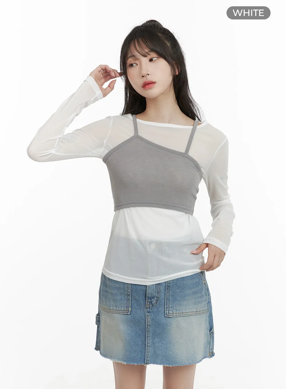 Asymmetrical Layered Top CA403