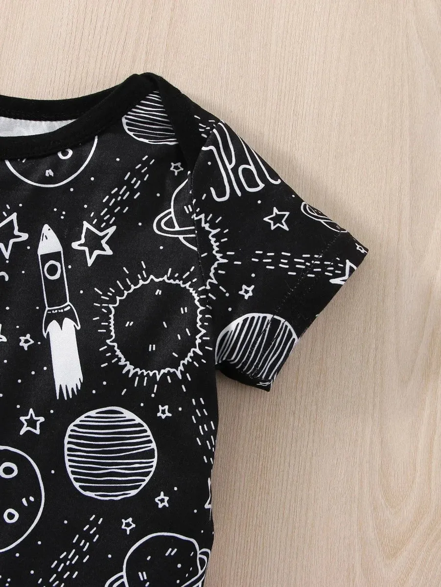 Baby Boys Little Astronaut Space Romper Set