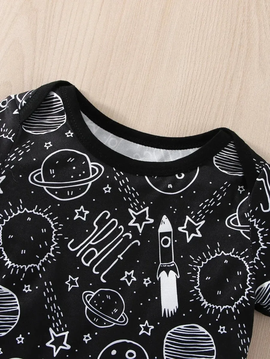 Baby Boys Little Astronaut Space Romper Set