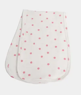 Baby Burp Cloth  - Pink Dotted Print