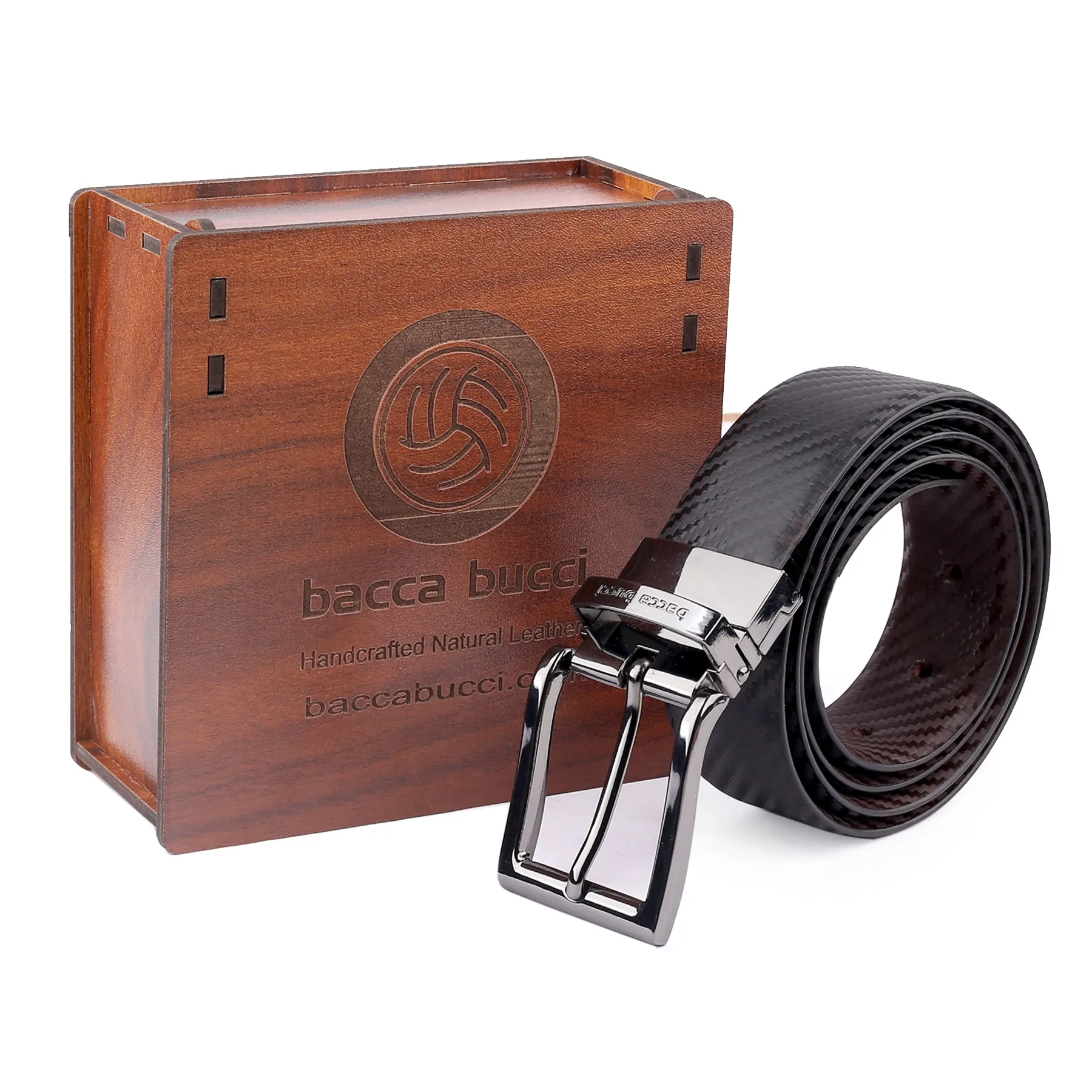 Bacca Bucci Auto reversible dress belt with Genuine Leather