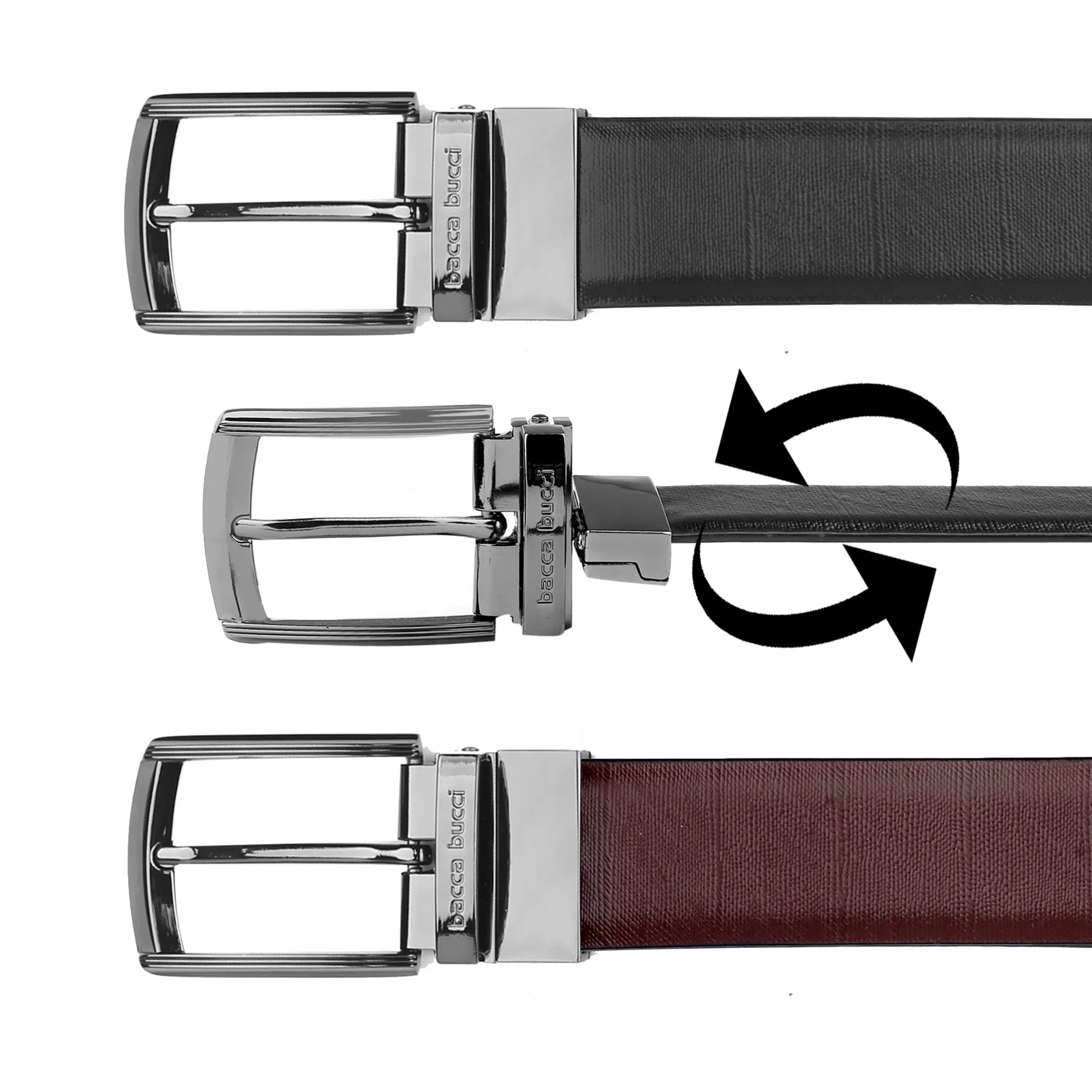 Bacca Bucci Auto reversible dress belt with Genuine Leather