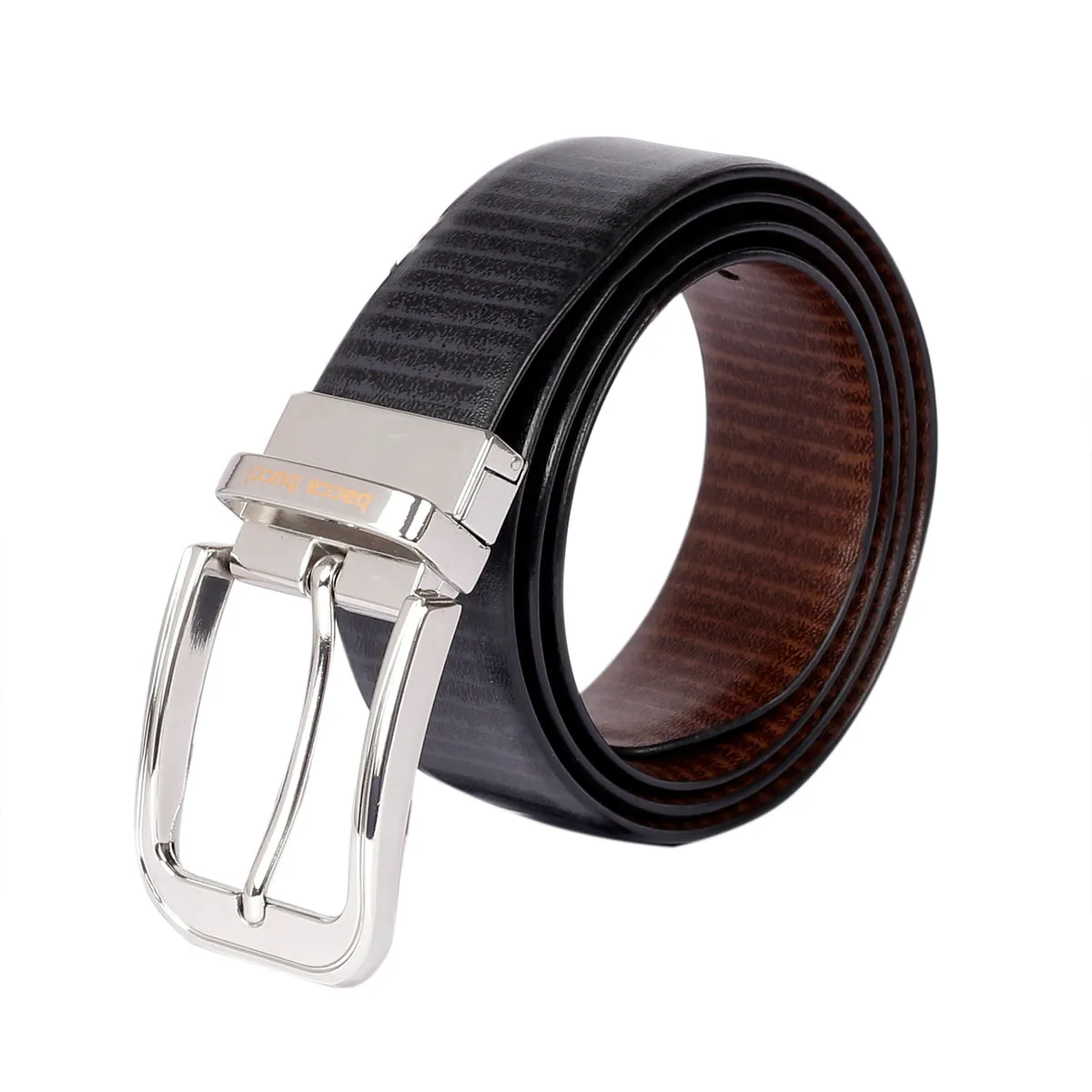 Bacca Bucci Classic Dress belt with Italian smooth Genuine leather Black & Brown