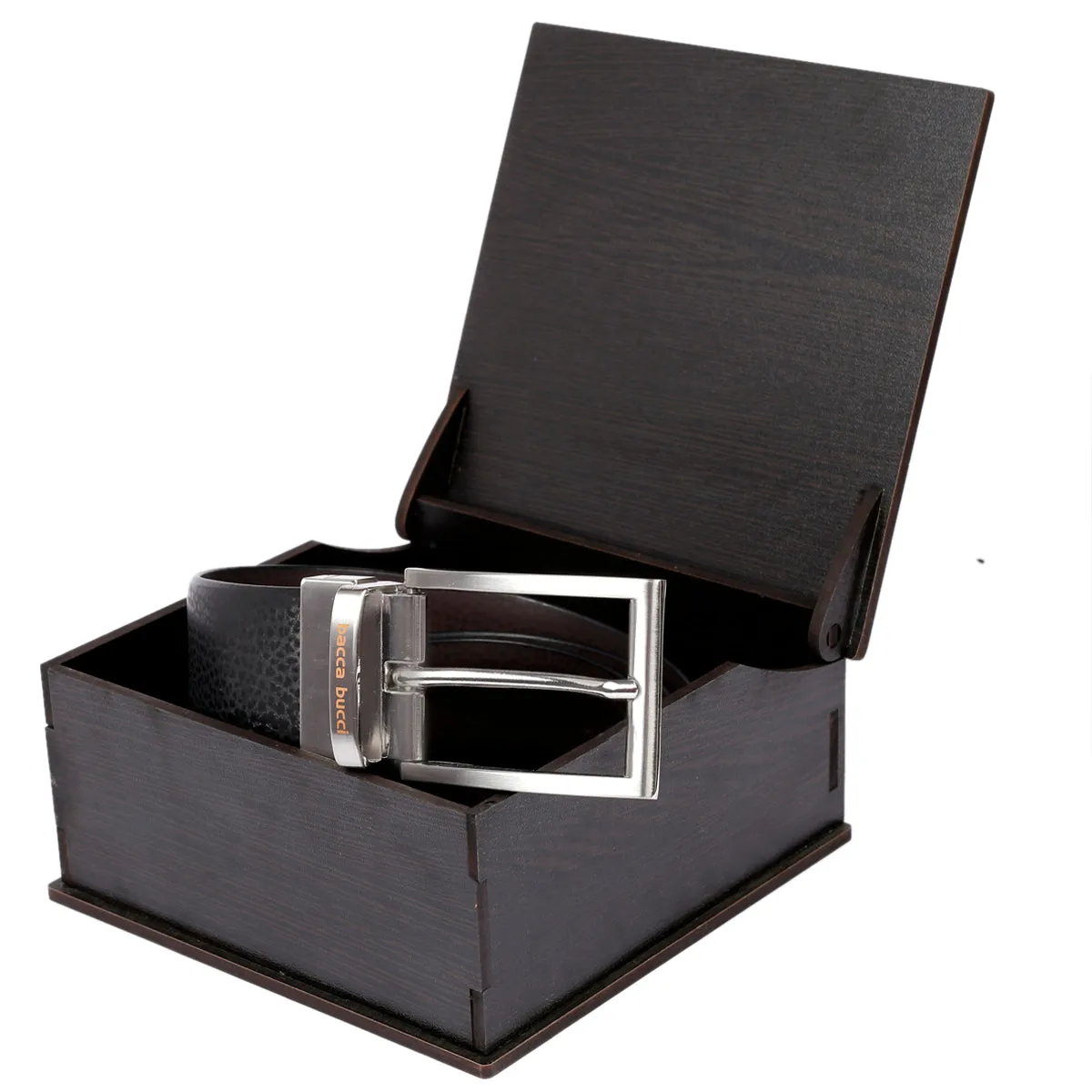 Bacca Bucci Classic Dress belt with Italian smooth Genuine leather Black & Brown