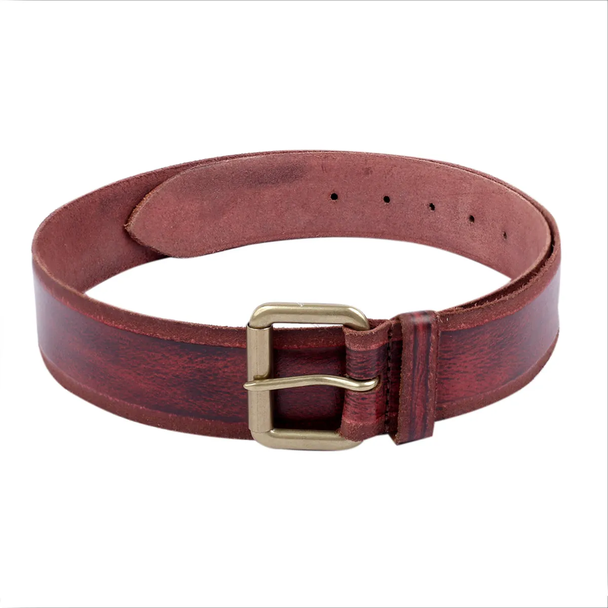 Bacca Bucci Leather Men's Work Belt - Heavy Duty Genuine Leather For Jeans