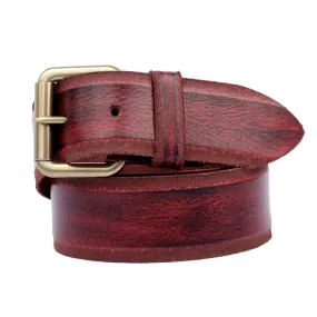 Bacca Bucci Leather Men's Work Belt - Heavy Duty Genuine Leather For Jeans