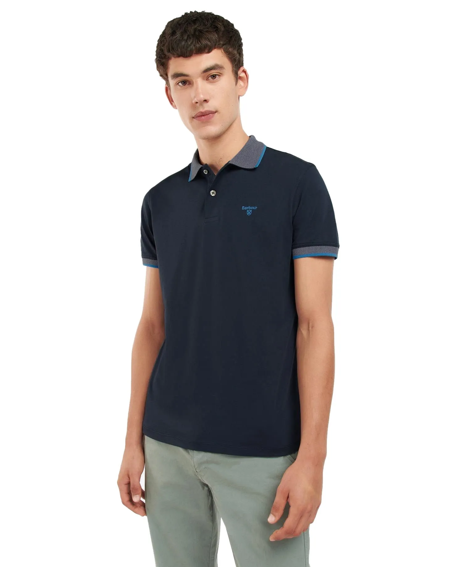 Barbour Mens Cornsay Birdseye Polo T-Shirt