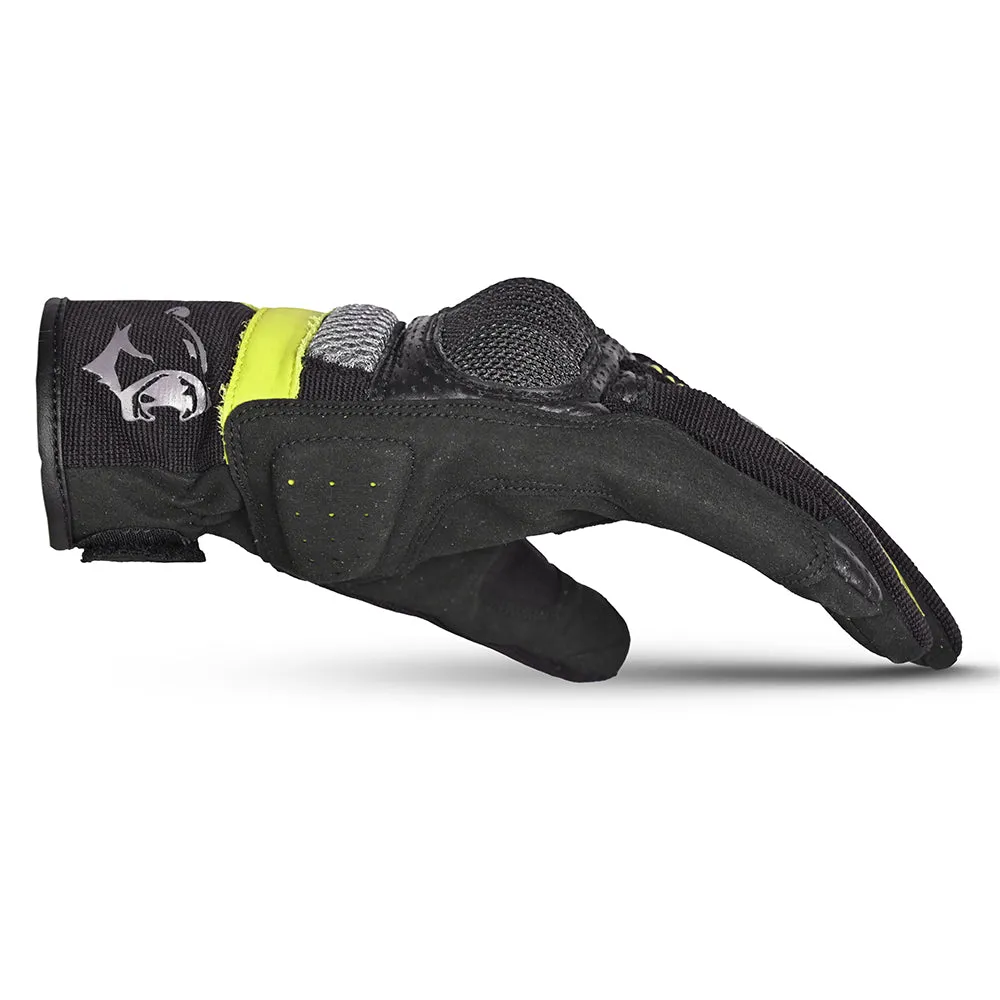 BELA Hero Air  - Summer Mesh Gloves - Black Gray Yellow Flouro