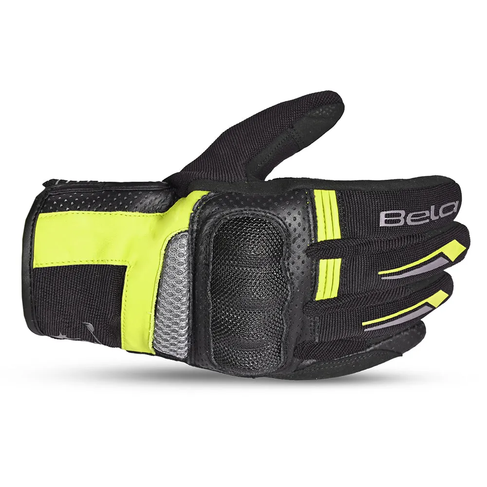 BELA Hero Air  - Summer Mesh Gloves - Black Gray Yellow Flouro