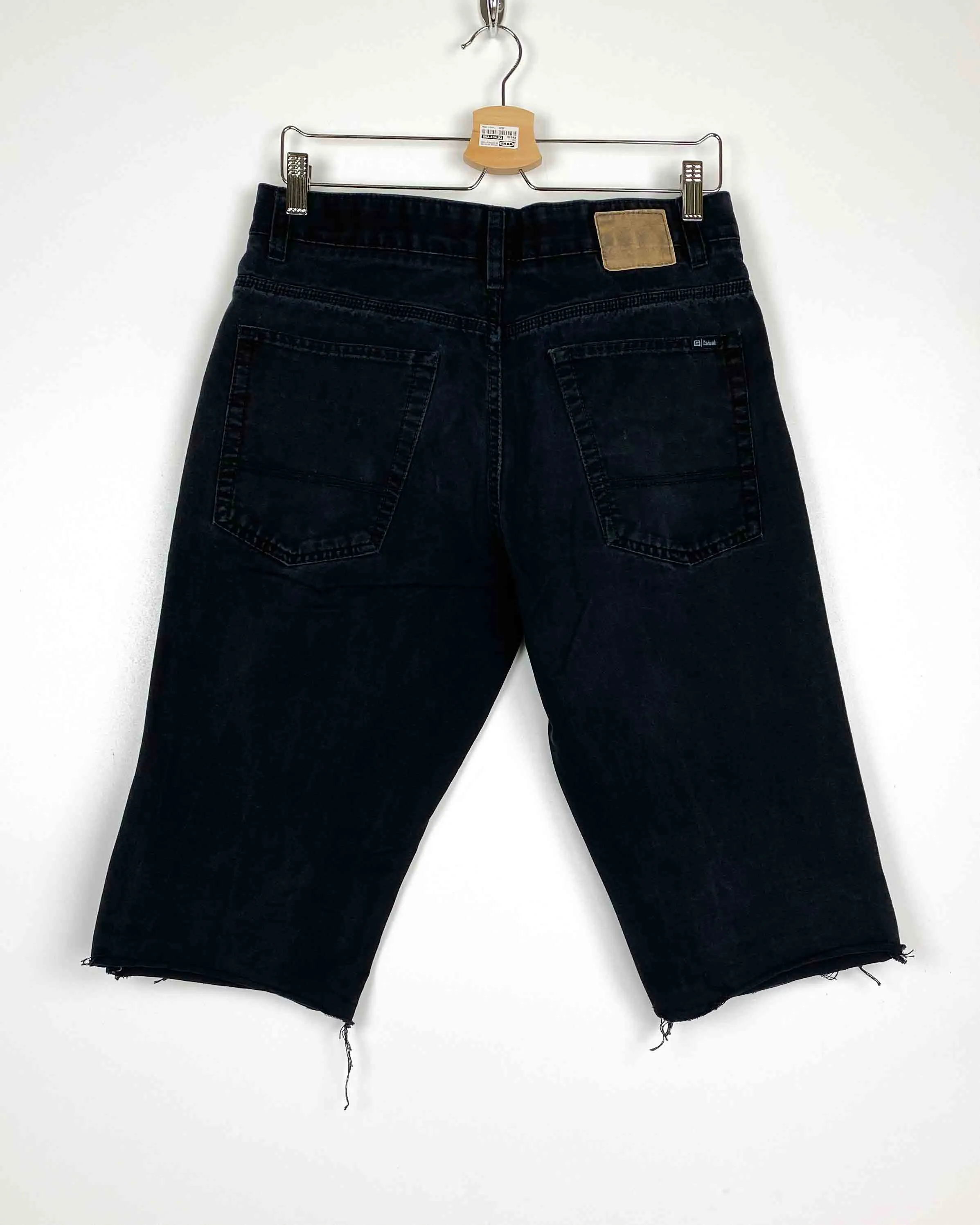 Bermuda in Jeans Nero Taglia 48