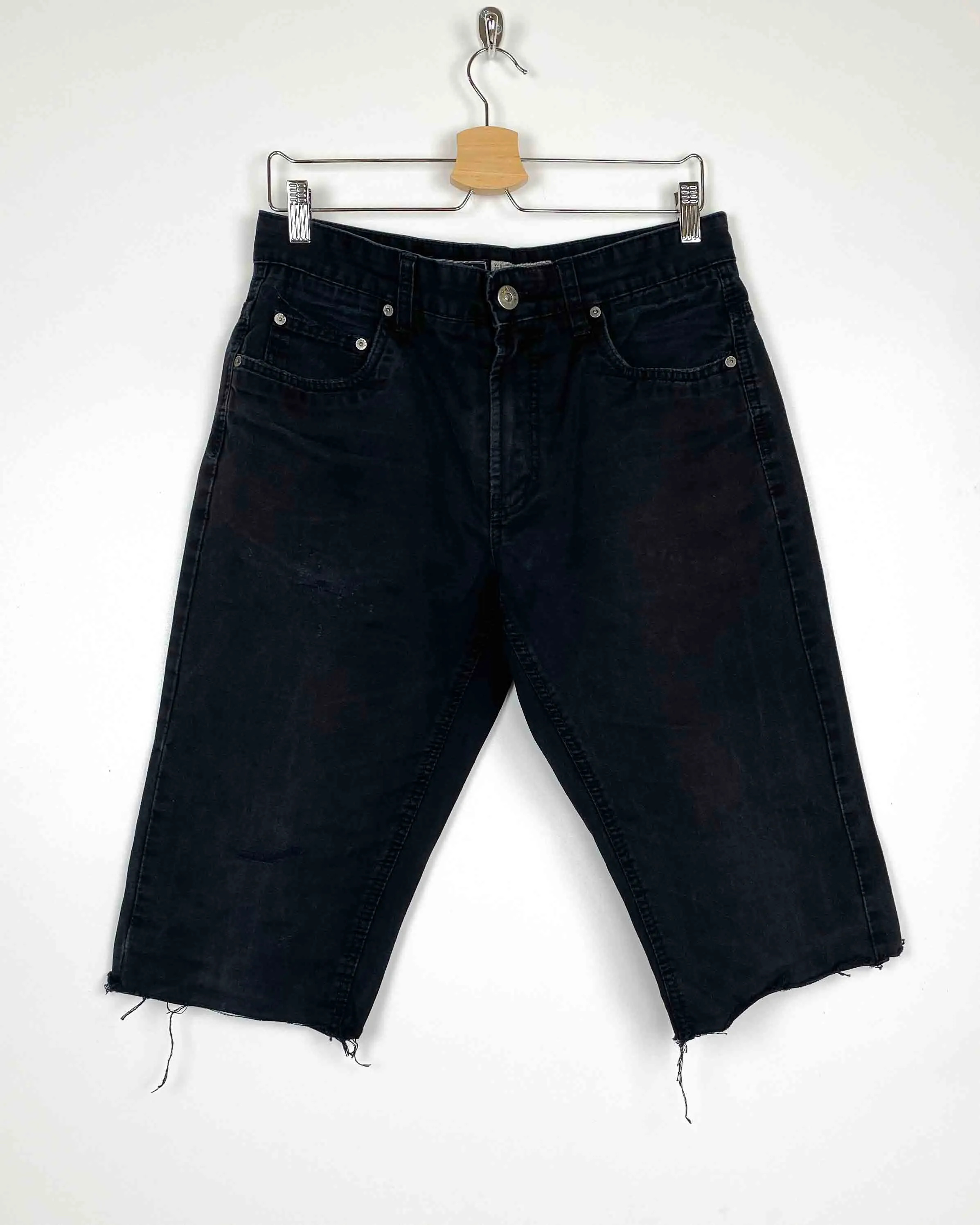 Bermuda in Jeans Nero Taglia 48