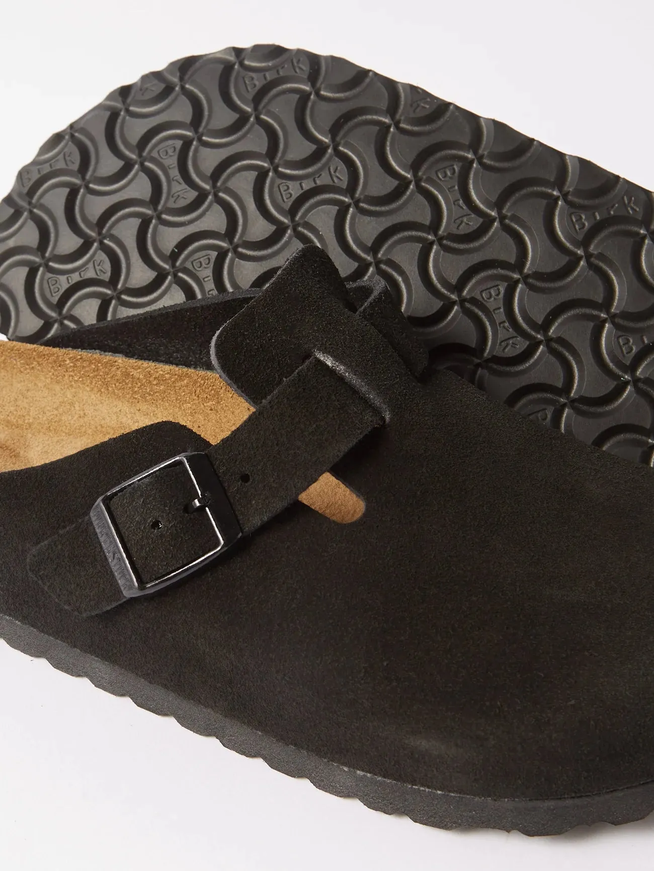 Birkenstock Boston SFB Narrow Black Suede