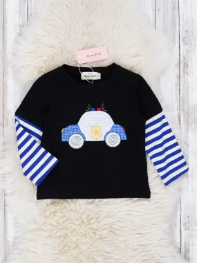 Black & Blue Stripe Little Cop Shirt