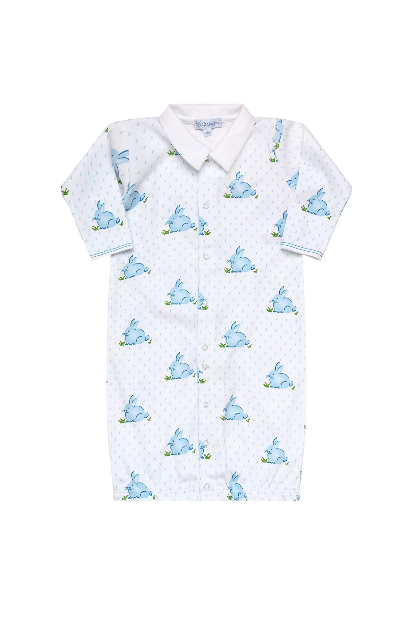 Blue Bunnies Baby Converter Gown