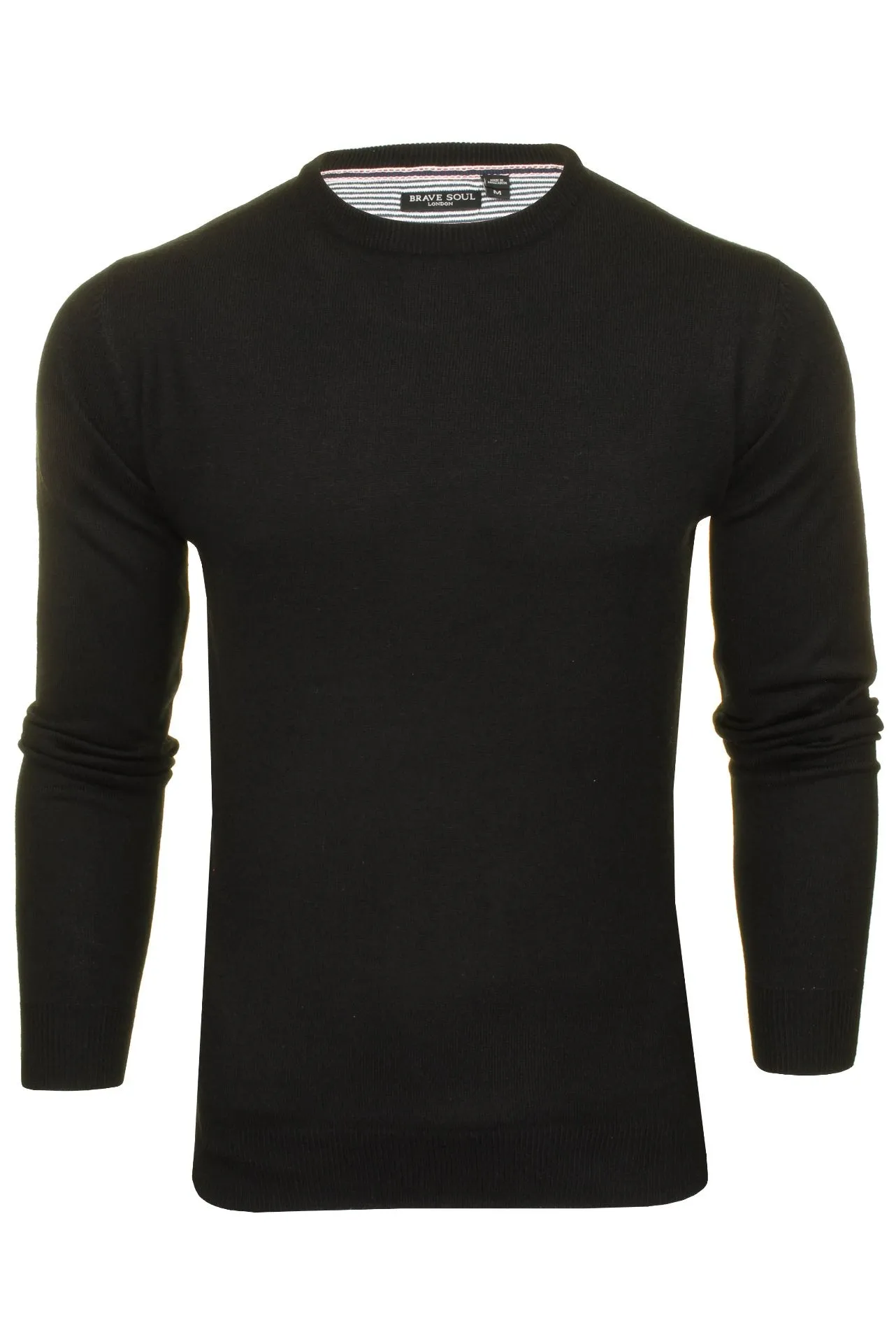 Brave Soul Men's Plain Crew Neck Jumper