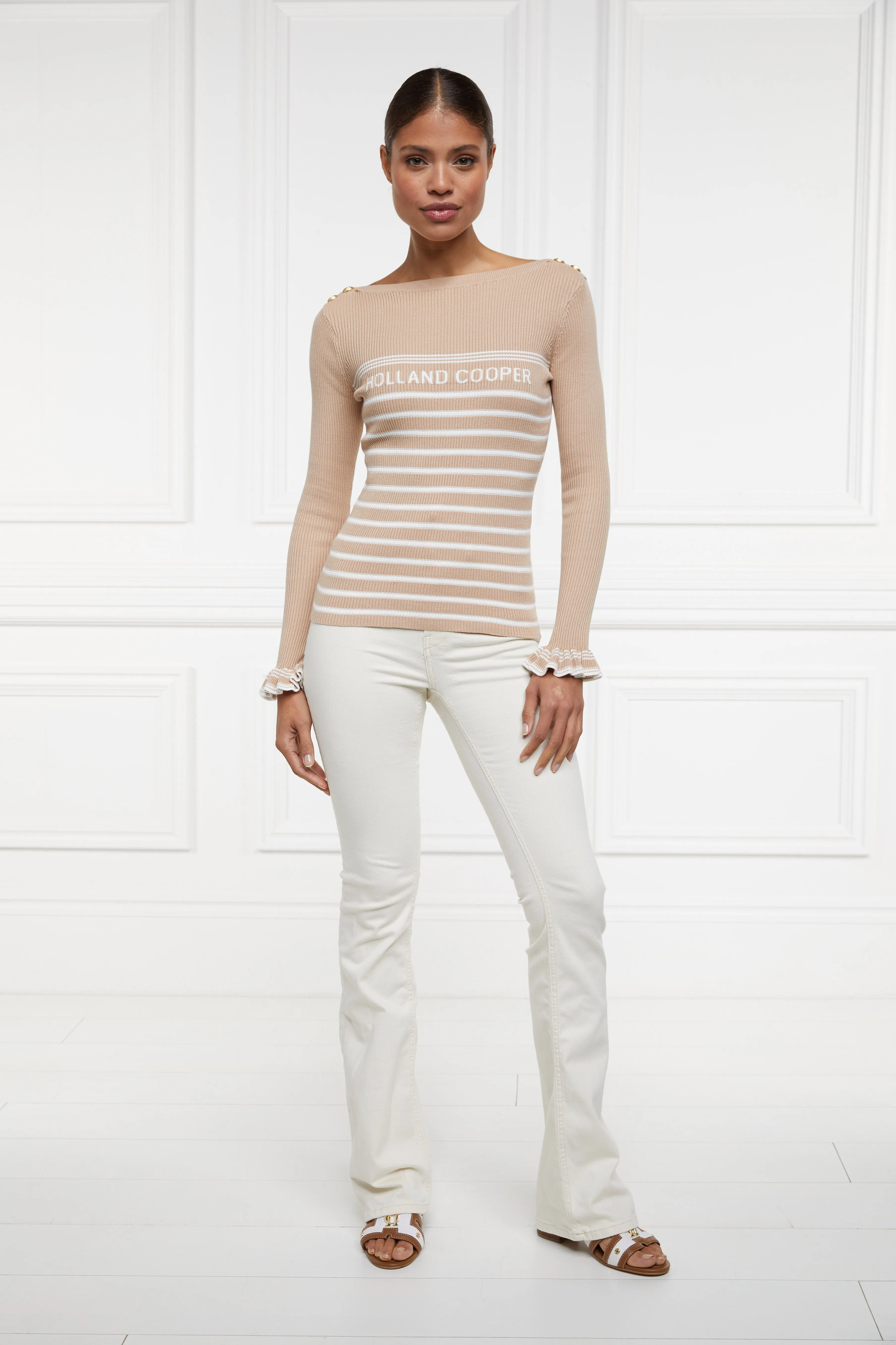 Bretton Boat Neck Knit (Light Camel)