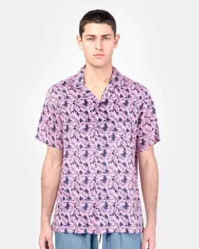 Camp Shirt in Pink Linen Floral