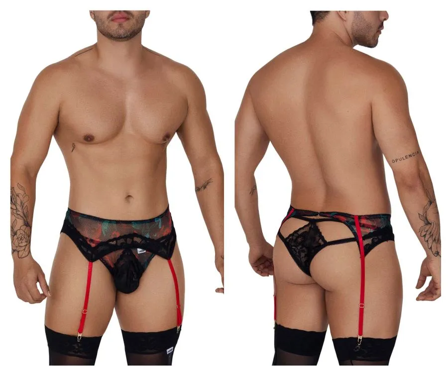 CandyMan Garter Thongs Two Piece Set