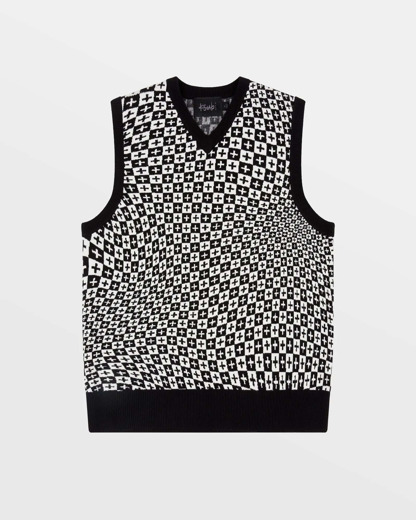 CHECK OUT KNIT VEST MULTI