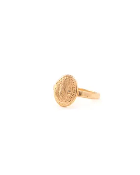 CLASSIC ARTISTIC GOLD PLATED RING 2493 - خاتم