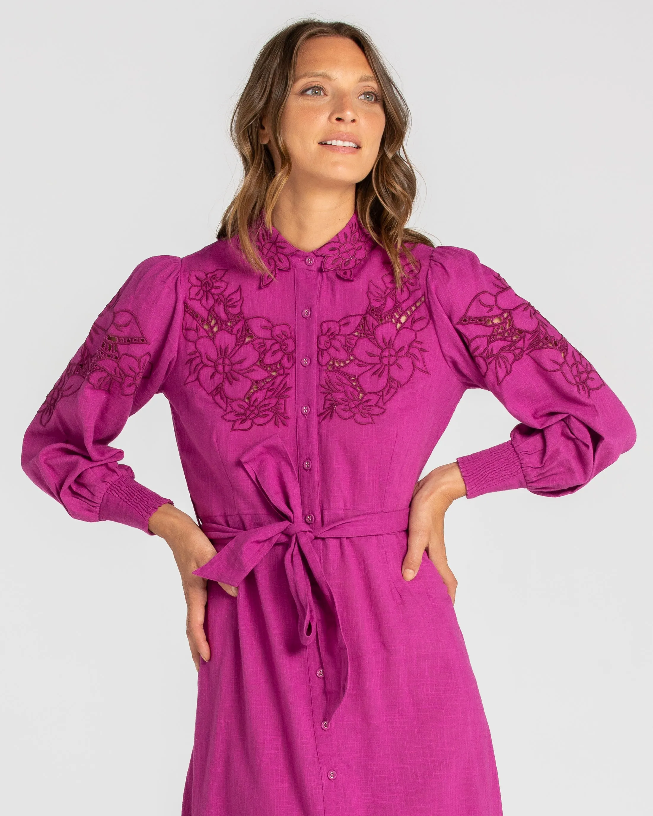 Clementine Dress - Magenta