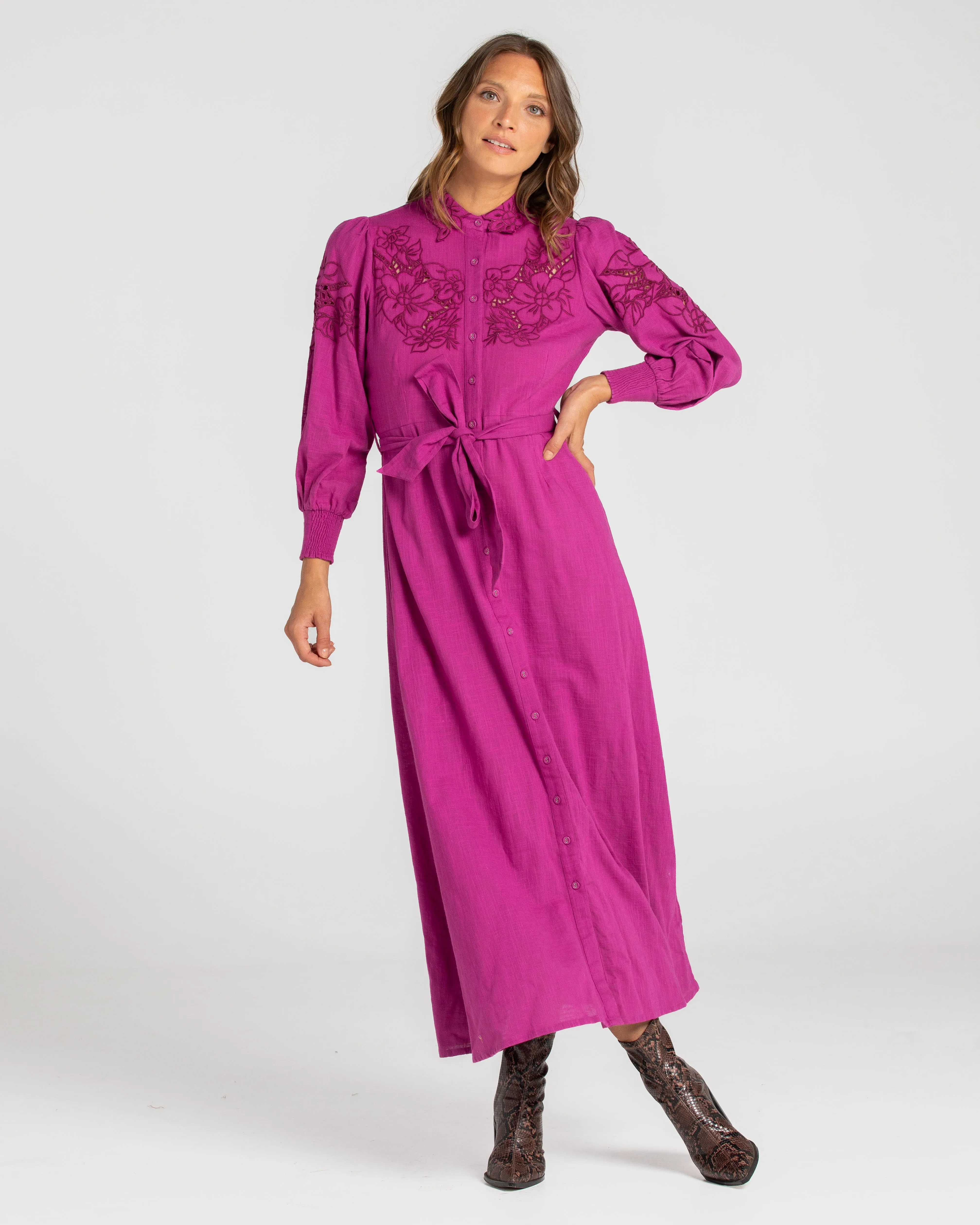 Clementine Dress - Magenta