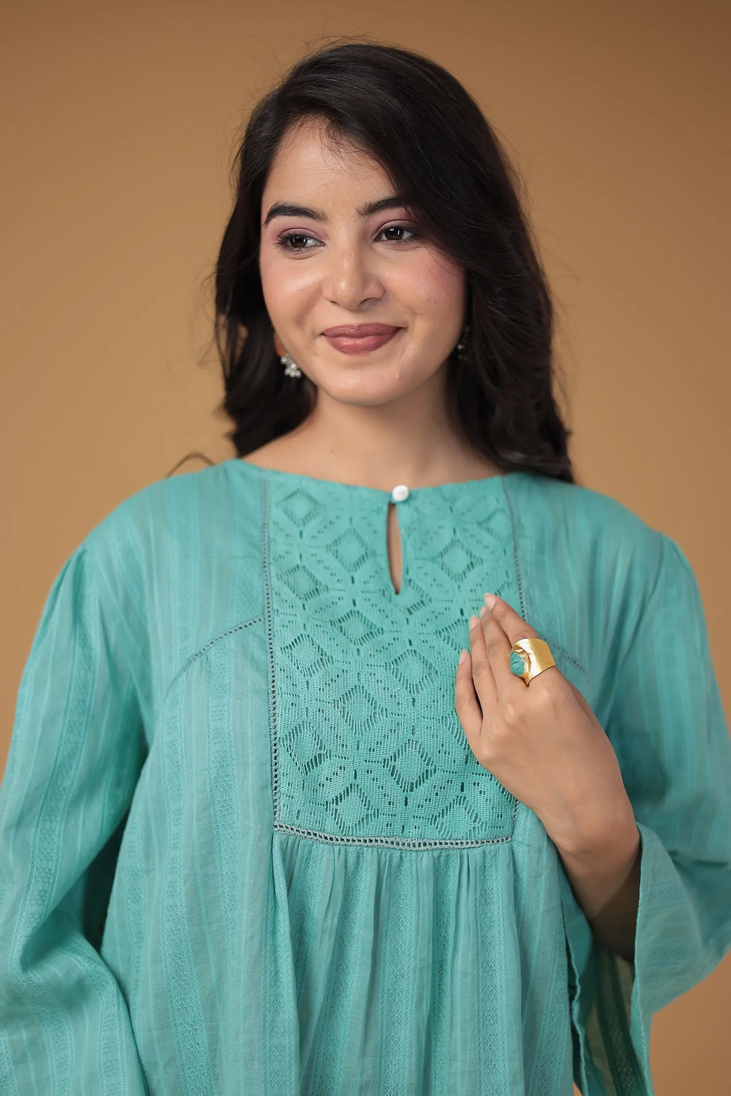 Cotton Tunic with Embroidered work