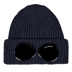 CP COMPANY Wool Goggle Beanie Navy