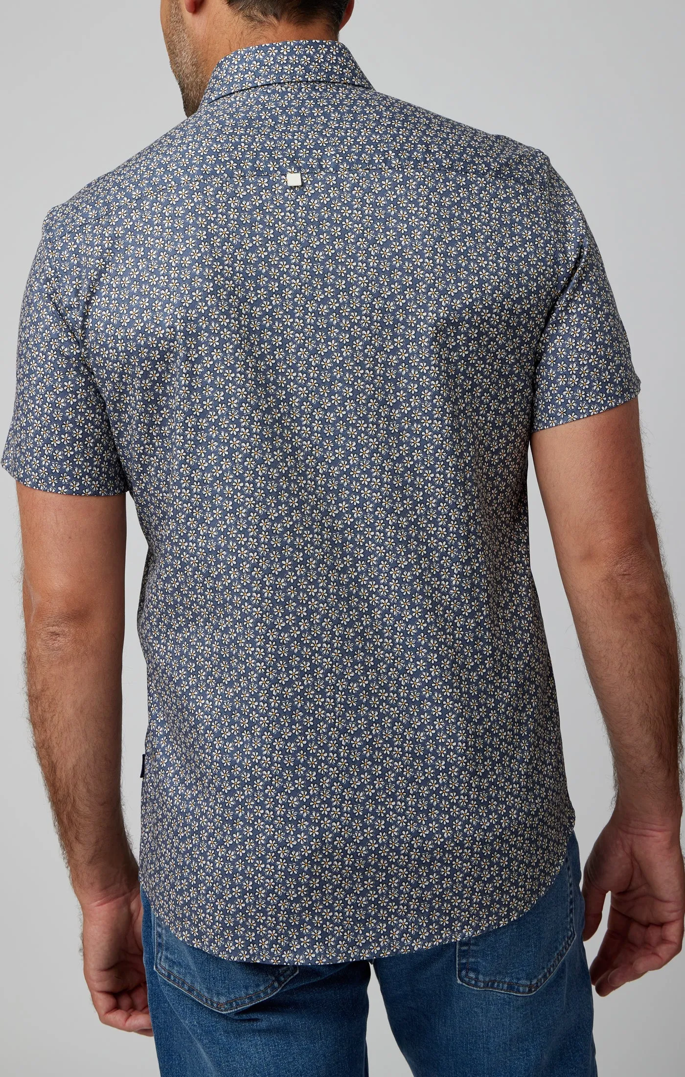 DAISY PRINT SHORT SLEEVE SHIRT