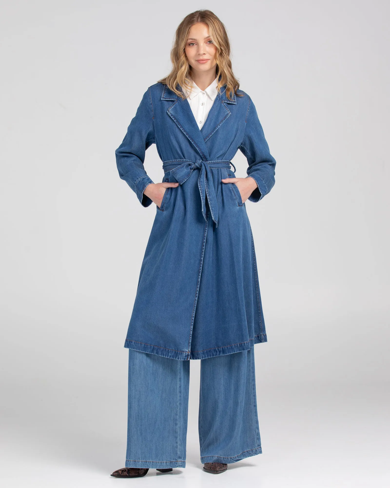 Denim Trench Coat - Brando Denim