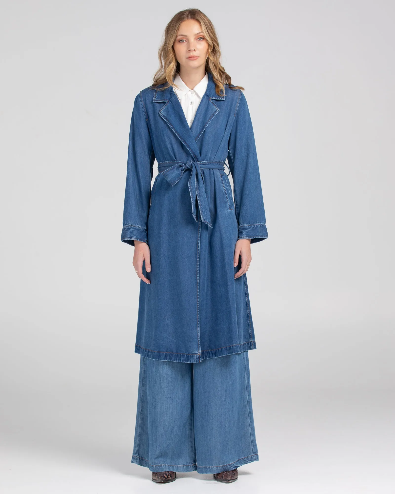 Denim Trench Coat - Brando Denim