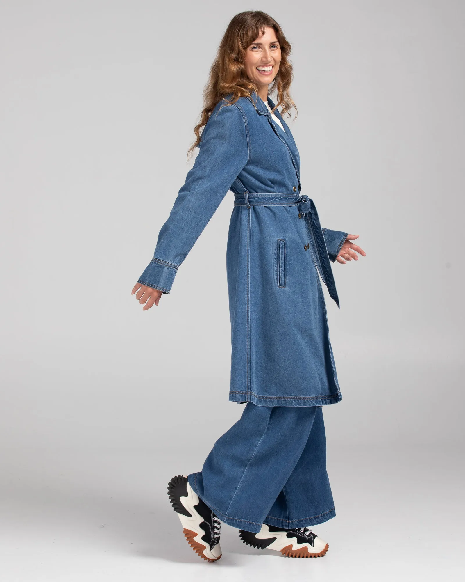 Denim Trench Coat - Brando Denim